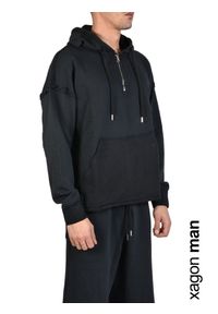 Xagon Man Bluza | P2108 1J 21005 | Mężczyzna | Czarny. Okazja: na co dzień. Typ kołnierza: kaptur. Kolor: czarny. Materiał: bawełna. Wzór: aplikacja. Styl: casual #4