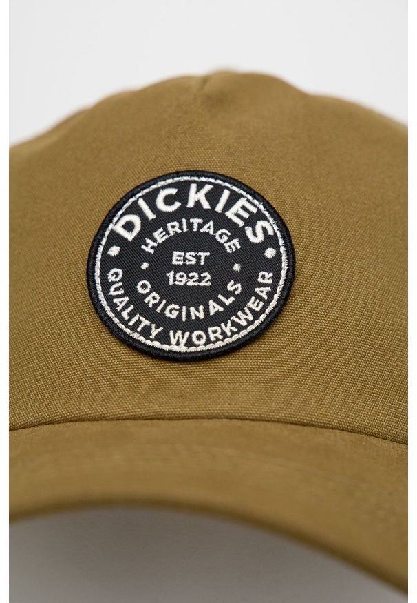 Dickies czapka kolor zielony z aplikacją. Kolor: zielony. Wzór: aplikacja