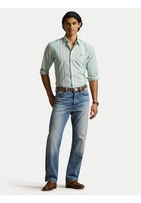Polo Ralph Lauren Koszula 710928921002 Zielony jasny Custom Fit. Typ kołnierza: polo. Kolor: zielony. Materiał: bawełna #3