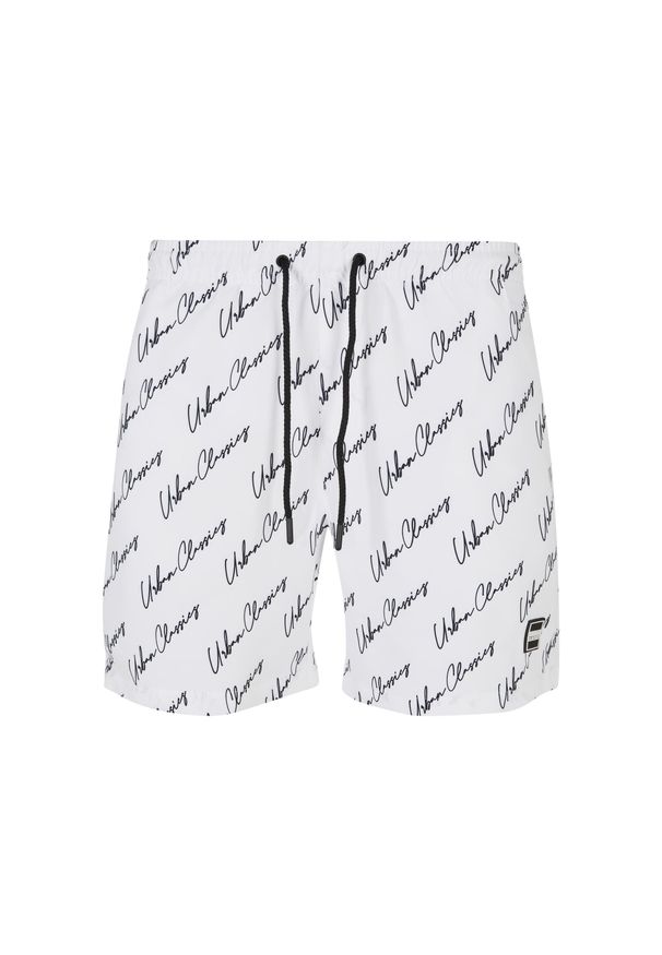 Szorty kąpielowe Urban Classics Pattern. Kolor: biały. Długość: krótkie. Sezon: lato