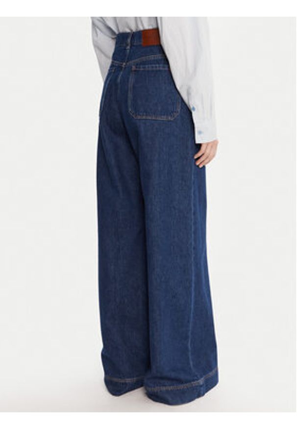 Weekend Max Mara Jeansy Ciro 2525186042 Granatowy Wide Leg. Kolor: niebieski