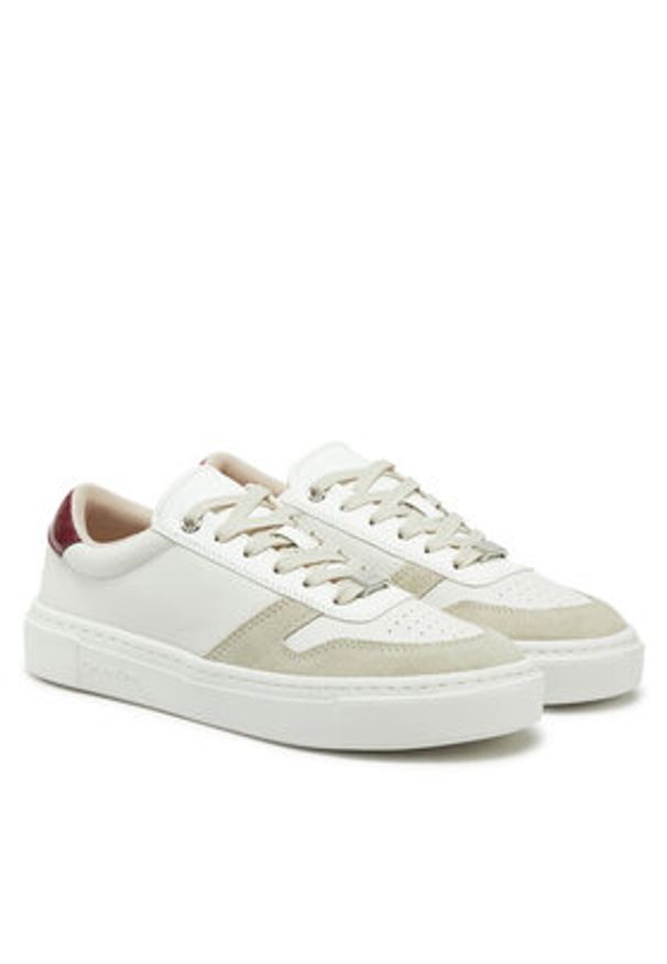 Calvin Klein Sneakersy Cupsole Lace Up HW0HW02470 Biały. Kolor: biały. Materiał: skóra