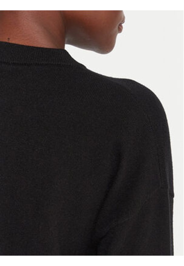 Hugo - HUGO Sweter Slogix_B 50548145 Czarny Relaxed Fit. Kolor: czarny. Materiał: wiskoza, syntetyk