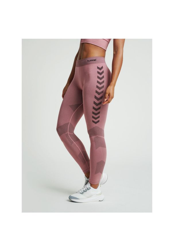 Rajstopy damskie Hummel hmlfirst training. Kolor: różowy, wielokolorowy, czarny. Sport: fitness