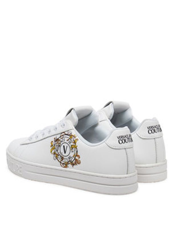 Versace Jeans Couture Sneakersy 78VA3SK3 Biały. Kolor: biały. Materiał: skóra