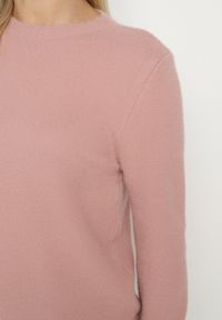 Born2be - Różowy Sweter z Wełną w Klasycznym Stylu Firrive. Okazja: na co dzień. Kolor: różowy. Materiał: wełna. Styl: klasyczny #3