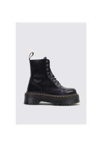 Dr. Martens - Buty Jadon Polerowane Gładkie Dr Marteny Czarne Damskie. Okazja: na co dzień. Kolor: czarny. Wzór: gładki. Obcas: na platformie