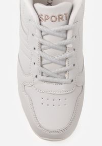 Born2be - Jasnoszare Buty Sportowe Laodosa. Okazja: na co dzień. Wysokość cholewki: przed kostkę. Kolor: szary. Materiał: materiał. Szerokość cholewki: normalna. Wzór: napisy, haft, aplikacja #3