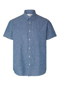 Selected Homme Koszula New Linen 16079053 Niebieski Regular Fit. Kolor: niebieski. Materiał: bawełna #5