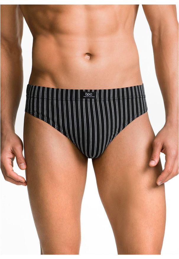 bonprix - Slipy z bawełną (5 par). Kolor: czarny. Materiał: bawełna