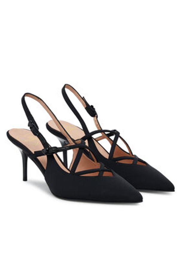 Love Moschino - LOVE MOSCHINO Szpilki JA10287G1NIMX00039 Czarny. Kolor: czarny. Materiał: materiał. Obcas: na szpilce