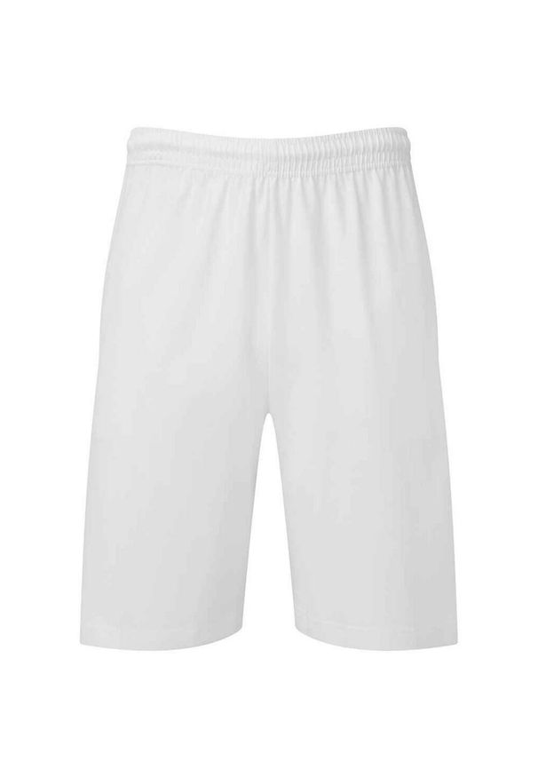 FRUIT OF THE LOOM - Spodenki Jersey Dla Dorosłych Unisex. Kolor: biały. Materiał: jersey