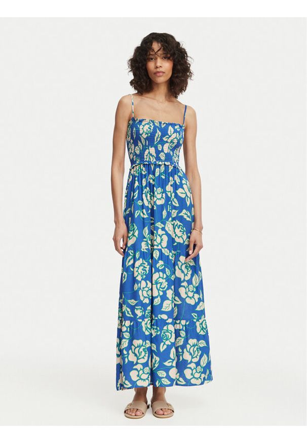 Maaji Sukienka letnia Flora Buttercup PT2985CLD002 Niebieski Regular Fit. Kolor: niebieski. Materiał: wiskoza. Sezon: lato