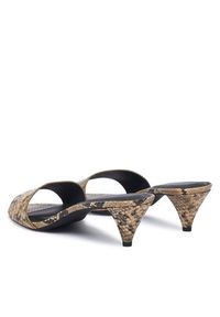TOMMY HILFIGER - Tommy Hilfiger Klapki Th Mid Mule FW0FW09429 Beżowy. Kolor: beżowy. Materiał: skóra #2