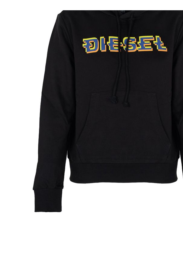 Diesel Bluza "Ginn Hood " | A065100HAYT | Mężczyzna | Czarny. Typ kołnierza: kaptur. Kolor: czarny. Materiał: bawełna, poliester. Wzór: jednolity, nadruk
