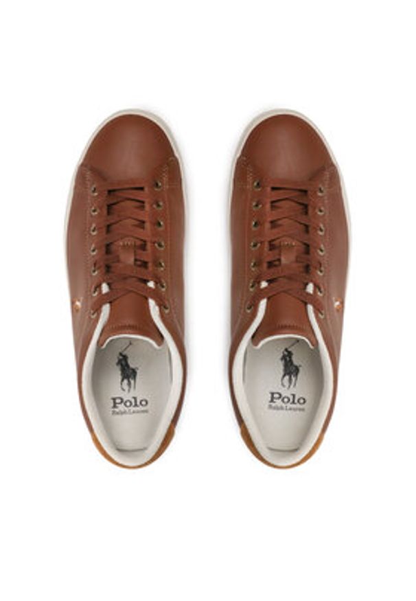 Polo Ralph Lauren Sneakersy Longwood 816879935001 Brązowy. Kolor: brązowy. Materiał: skóra