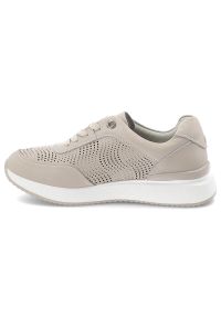 Beżowe Sneakersy S.Barski Modne Obuwie Damskie. Zapięcie: sznurówki. Kolor: beżowy. Materiał: materiał. Szerokość cholewki: normalna #7