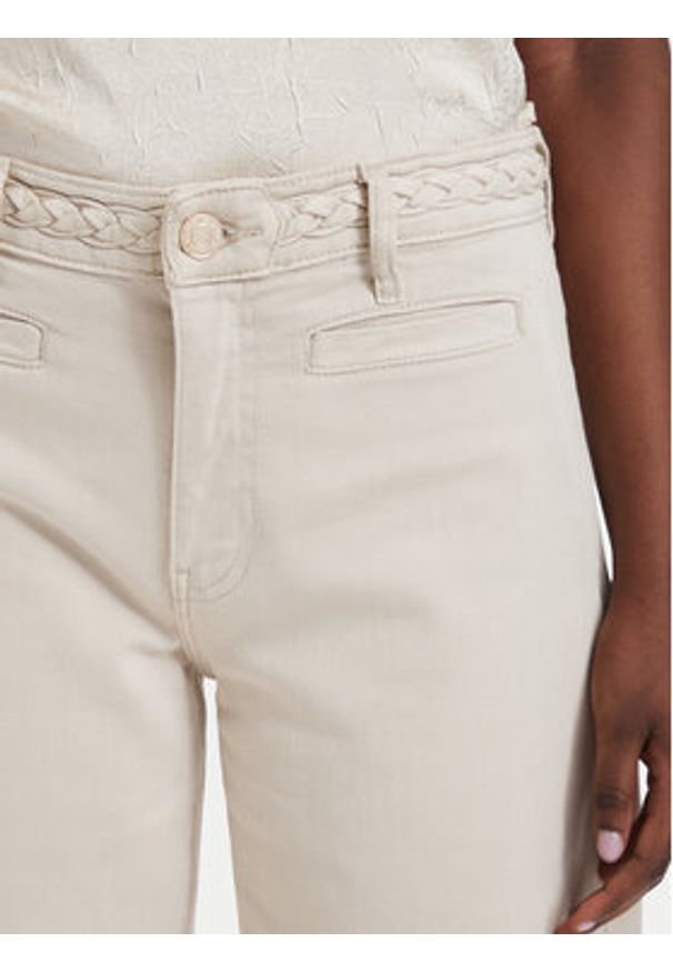 Guess Jeansy W6GB15 W1886 Beżowy Wide Leg. Kolor: beżowy