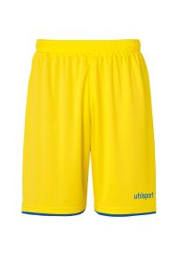 UHLSPORT - Szorty Uhlsport Club. Kolor: niebieski, wielokolorowy, żółty. Materiał: poliester. Sport: fitness, piłka nożna