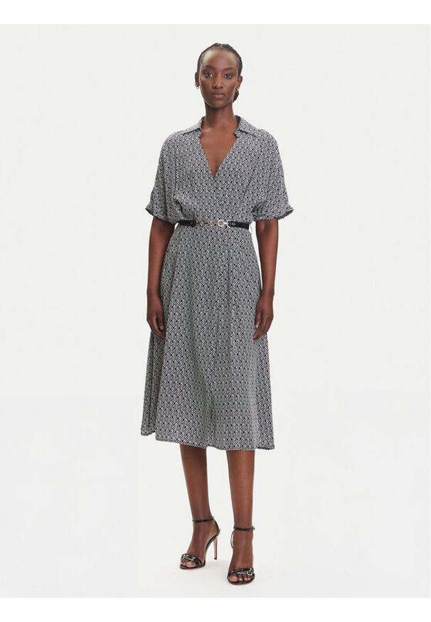 Fracomina Sukienka codzienna FR25SD2012W413O9 Czarny Regular Fit. Okazja: na co dzień. Kolor: czarny. Materiał: syntetyk. Typ sukienki: proste. Styl: casual