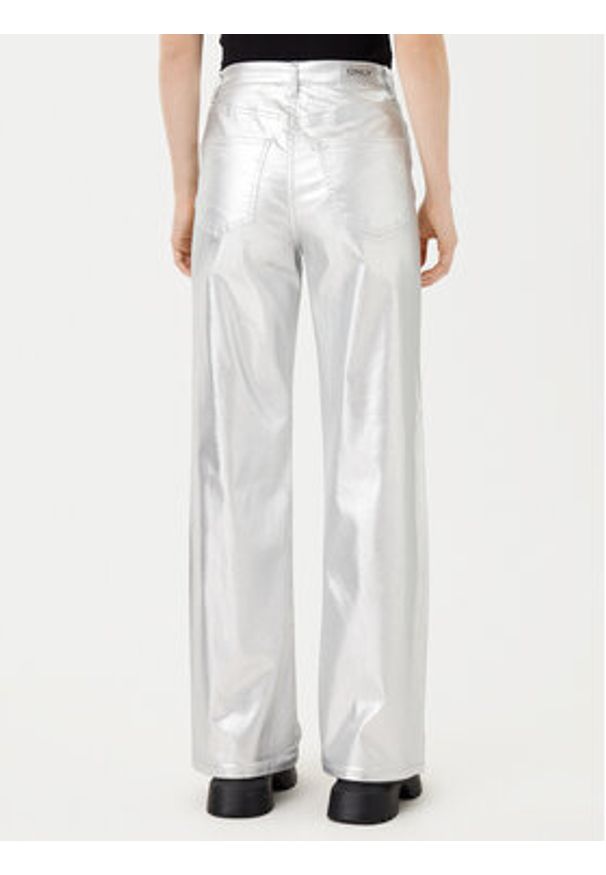 only - ONLY Jeansy Juicy 15331673 Srebrny Wide Leg. Kolor: srebrny