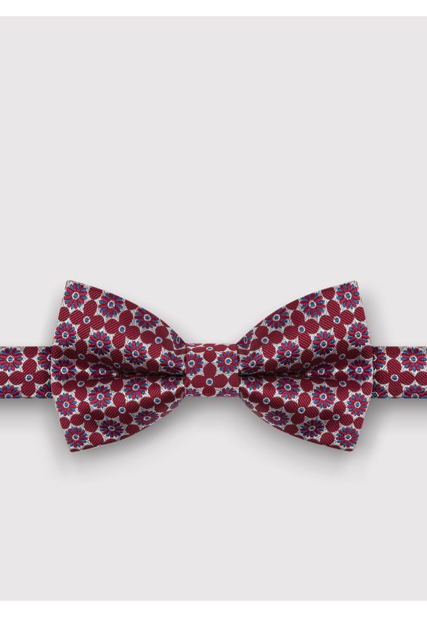 Pako Lorente - PAKO LORENTE – Czerwona kwiatowa męska muszka. Okazja: na ślub cywilny, na wesele. Kolor: czerwony. Wzór: kwiaty. Styl: elegancki