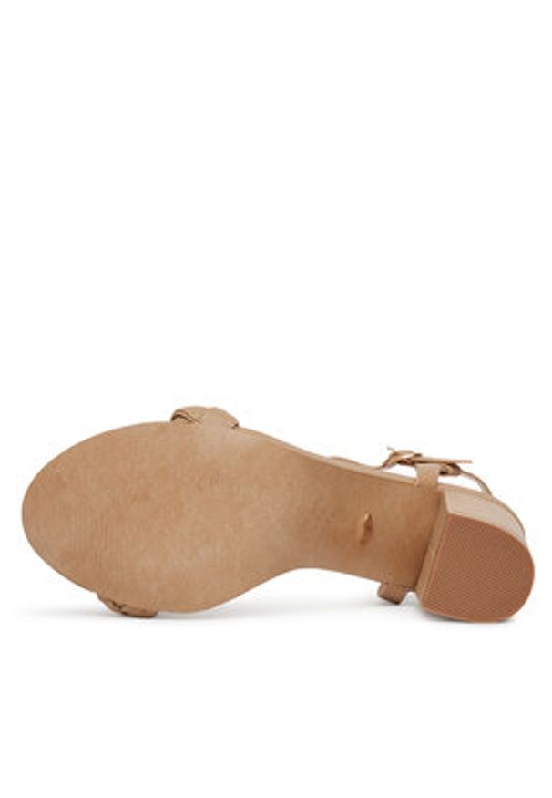 DeeZee Sandały XFB065-D2 Beżowy. Kolor: beżowy. Materiał: skóra