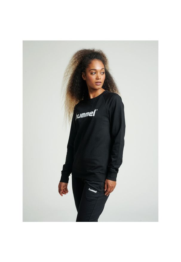 Bluza do piłki ręcznej damska Hummel Go Cotton Logo Sweatshirt Woman. Kolor: czarny