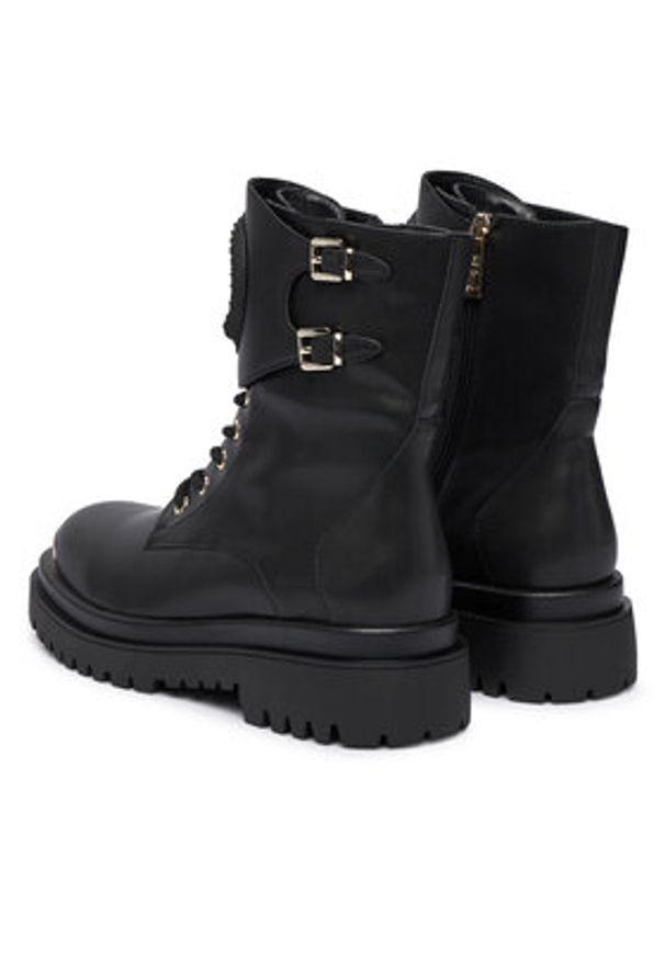 Just Cavalli Trapery 79RA3S92 ZSD48 Czarny. Kolor: czarny. Materiał: skóra