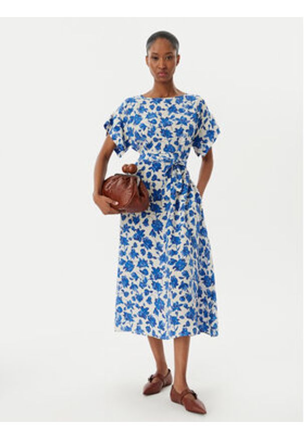Weekend Max Mara Sukienka letnia Cannes 2515221092 Niebieski Regular Fit. Kolor: niebieski. Materiał: jedwab. Sezon: lato
