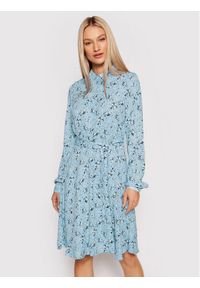 Selected Femme Sukienka koszulowa Fiola 16083878 Niebieski Regular Fit. Kolor: niebieski. Materiał: wiskoza. Typ sukienki: koszulowe