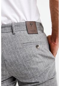 Joop! Collection - Spodnie Hank JOOP! COLLECTION. Materiał: wełna, tkanina. Wzór: prążki, aplikacja #4