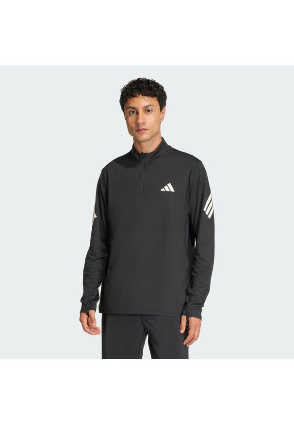 Adidas - Bluza adi365 Iconic 1/2 Zip. Kolor: czarny. Długość rękawa: długi rękaw. Technologia: ClimaCool (Adidas). Sport: fitness