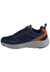 skechers - Buty sportowe Sneakersy męskie, Skechers Arch Fit-Servitica. Kolor: niebieski. Sport: turystyka piesza