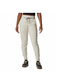 columbia - Spodnie Dresowe Damskie Columbia Lodge Knit Jogger. Kolor: brązowy, beżowy. Materiał: dresówka