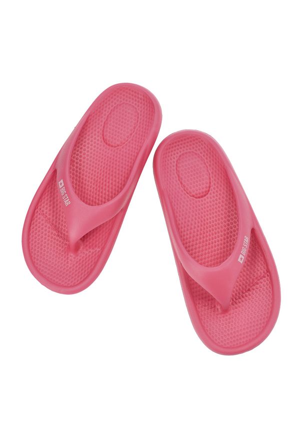 Big-Star - Różowe Japonki Big Star Modne Obuwie Damskie. Okazja: na spacer, na plażę, na co dzień. Kolor: różowy. Materiał: tworzywo sztuczne, materiał. Sezon: lato. Styl: casual