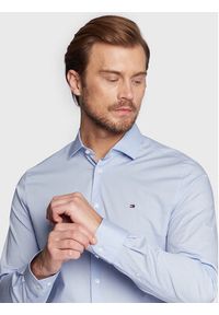 TOMMY HILFIGER - Tommy Hilfiger Koszula MW0MW25040 Błękitny Slim Fit. Kolor: niebieski. Materiał: bawełna #2