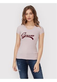 Guess T-Shirt W2BI66 J1311 Fioletowy Regular Fit. Kolor: fioletowy. Materiał: bawełna #1