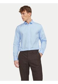 Jack & Jones - Jack&Jones Koszula 12201905 Błękitny Slim Fit. Kolor: niebieski. Materiał: bawełna