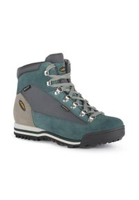 Buty trekkingowe damskie Aku Ultra Light Micro Gtx. Zapięcie: sznurówki. Kolor: wielokolorowy, niebieski, szary. Materiał: zamsz. Szerokość cholewki: normalna