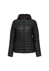 Jott - Damska lekka kurtka z kapturem JOTT Cloe Noos. Typ kołnierza: kaptur. Kolor: czarny. Materiał: puch. Sezon: zima. Styl: elegancki. Sport: narciarstwo