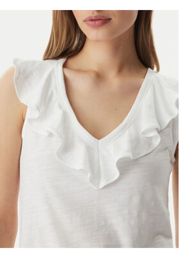 Lauren Ralph Lauren - LAUREN RALPH LAUREN Bluzka 200P13315001 Biały Relaxed Fit. Kolor: biały. Materiał: bawełna