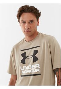 Under Armour T-Shirt Ua Gl Foundation Ss 1326849 Khaki Loose Fit. Kolor: brązowy. Materiał: bawełna