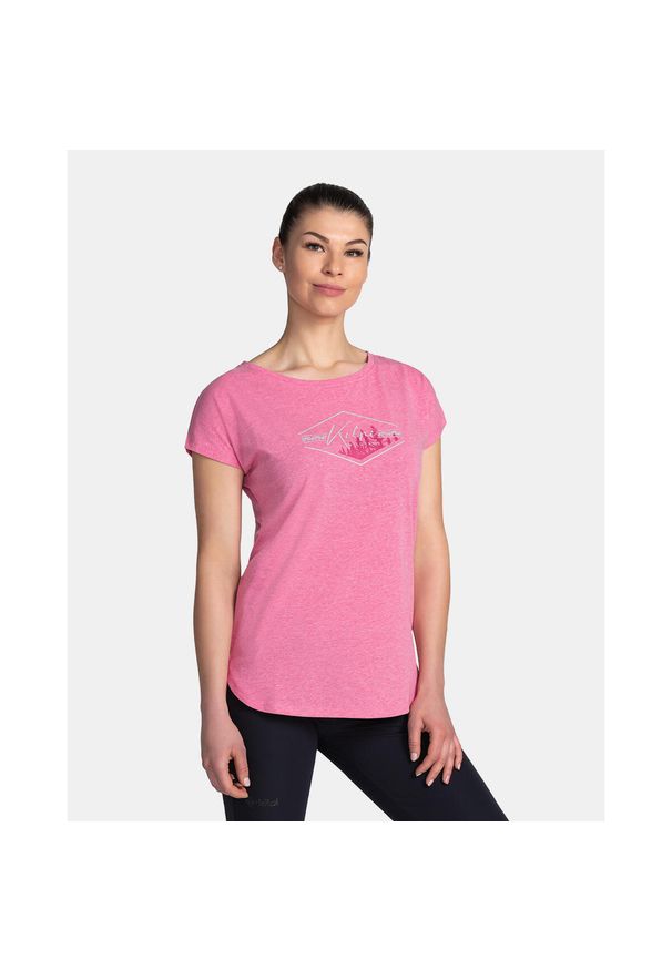Damski bawełniany t-shirt Kilpi NELLIM-W. Kolor: różowy. Materiał: bawełna