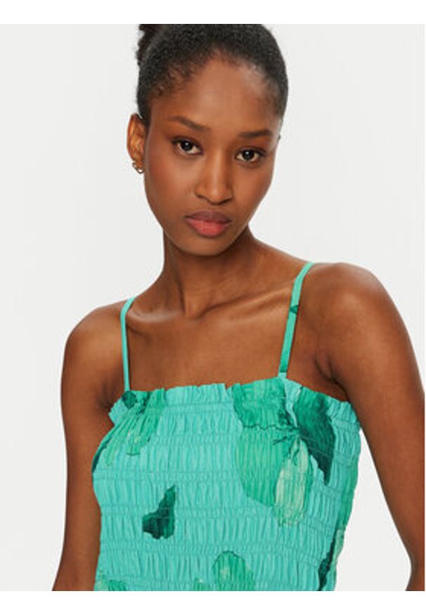 Seafolly Sukienka letnia Secret Garden 55375-DR Zielony Regular Fit. Kolor: zielony. Materiał: len, wiskoza. Sezon: lato