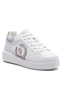 Pollini Sneakersy SA15184G1IXJ110A Biały. Kolor: biały. Materiał: skóra