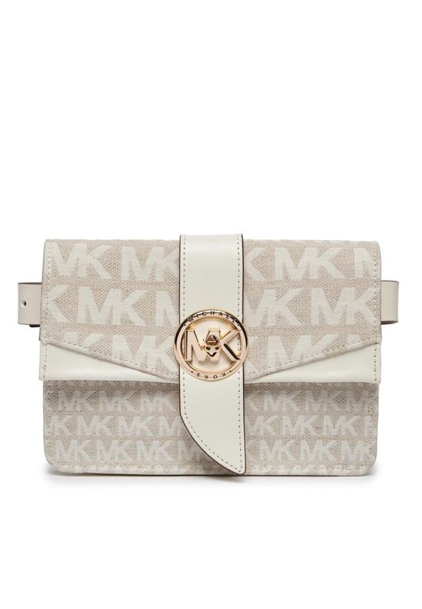 MICHAEL Michael Kors Saszetka nerka 29558766 Beżowy. Kolor: beżowy. Materiał: materiał