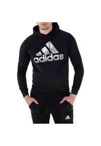 Adidas - Bluza adidas Aeroready Game And Go Big Logo Hoodie HL2172 - czarna. Typ kołnierza: kaptur. Kolor: czarny. Materiał: poliester. Wzór: aplikacja. Styl: klasyczny, sportowy