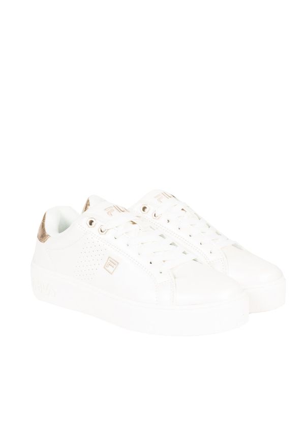 Fila Sneakersy "Crosscourt" | FFW0212 | Kobieta | Biały. Nosek buta: okrągły. Kolor: biały. Materiał: skóra ekologiczna