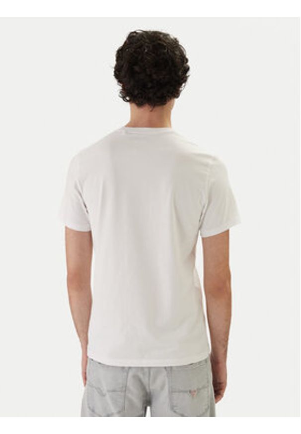 Guess T-Shirt M4GI70 KC9X0 Biały Slim Fit. Kolor: biały. Materiał: bawełna